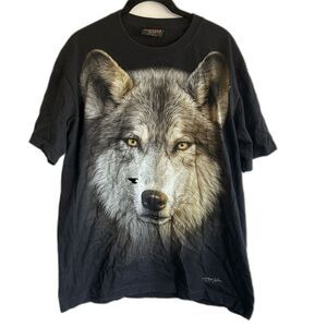 Rock Chang Wolf T-Shirt Vintage 90s Size Large See Pics
